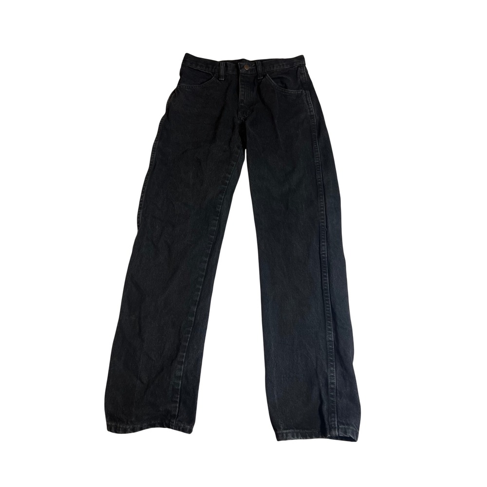 Rustler Mens Straight Leg Black Denim Jeans 100% Cotton 29x30 1087619CB